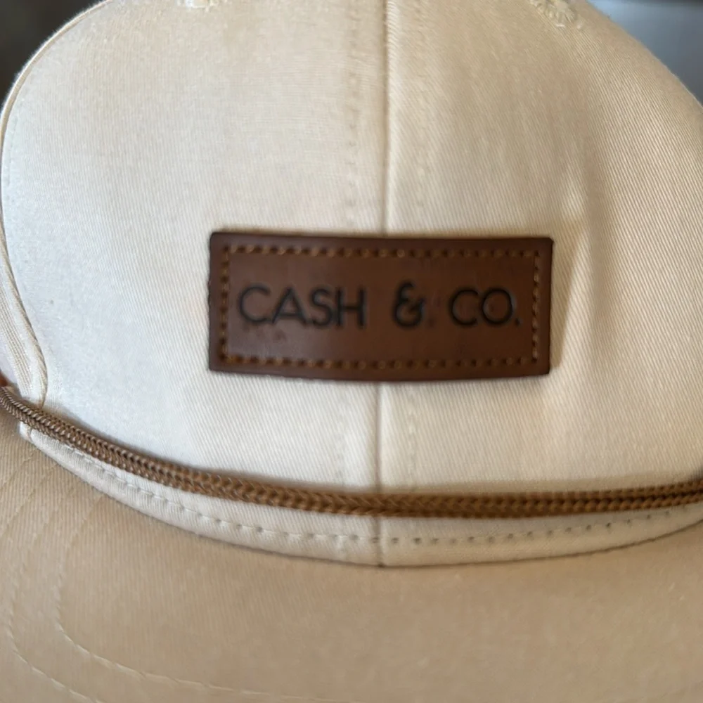 Cash & Co Butter Snapback Hat S/M Cream Brown Trucker Baseball Cap Unisex